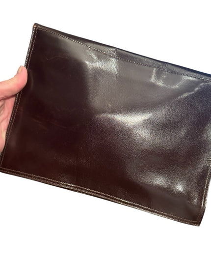 Elegant Stunning Pierre Cardin Burgundy Leather Clutch Shoulder Bag