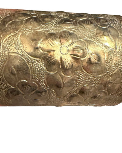 Floral Vintage Flowers Velvet lined Heavy Embossed Silver Trinket Box