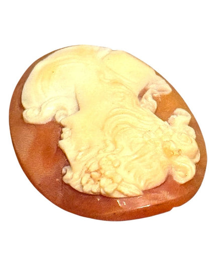 Vintage Stunning Carved Shell Cameo Brooch Unset