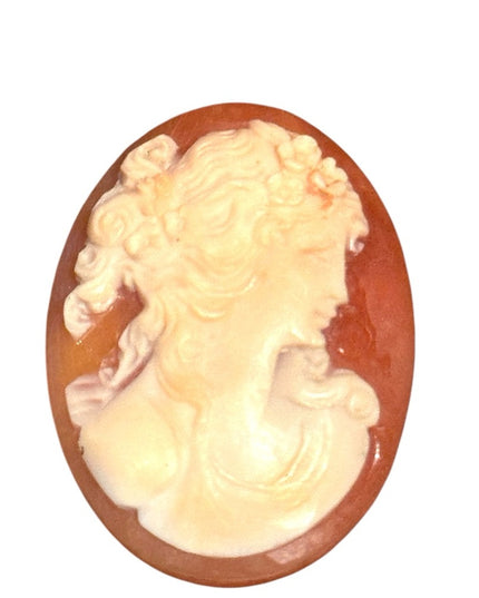 Vintage Stunning Carved Shell Cameo Brooch Unset