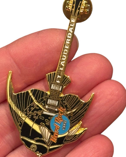 Hard Rock Cafe Colorful Guitar Pin Set LOT 6 pcs