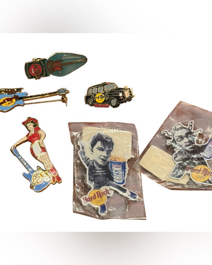 Hard Rock Cafe Vintage Pin Set Limited Editons LOT X6 pcs