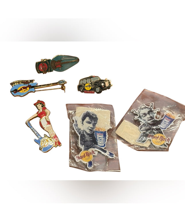Hard Rock Cafe Vintage Pin Set Limited Editons LOT X6 pcs