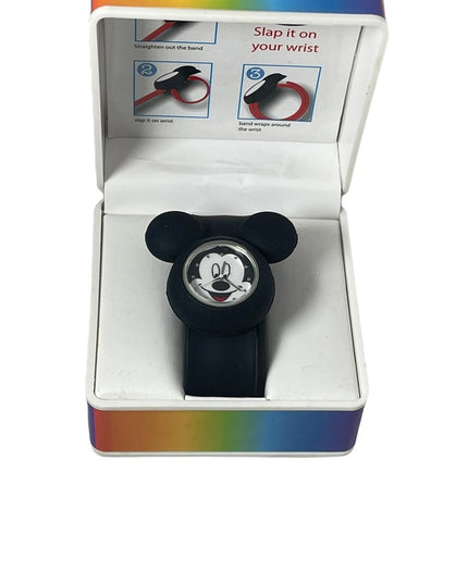 Disney NIB Black micky mouse slap on black wrist watch