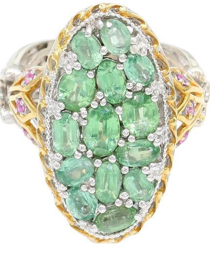 Gems En Vogue  Michael Valitutti 4.21 CTW Kyanite 24k Gold Sterling Silver