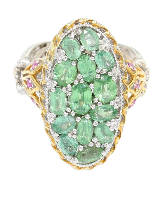 Gems En Vogue  Michael Valitutti 4.21 CTW Kyanite 24k Gold Sterling Silver