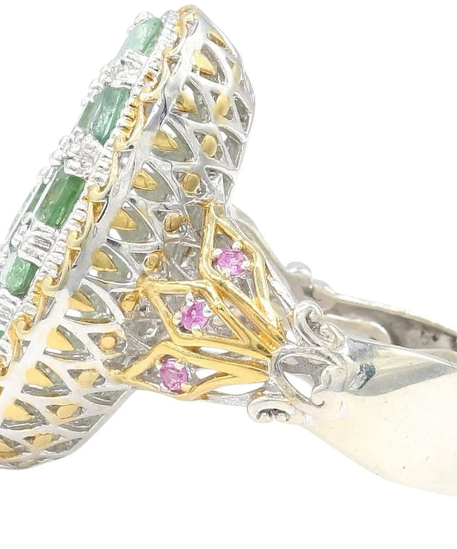 Gems En Vogue  Michael Valitutti 4.21 CTW Kyanite 24k Gold Sterling Silver
