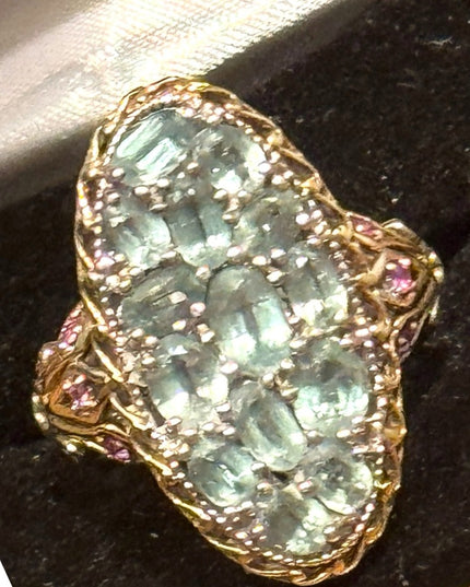 Gems En Vogue  Michael Valitutti 4.21 CTW Kyanite 24k Gold Sterling Silver