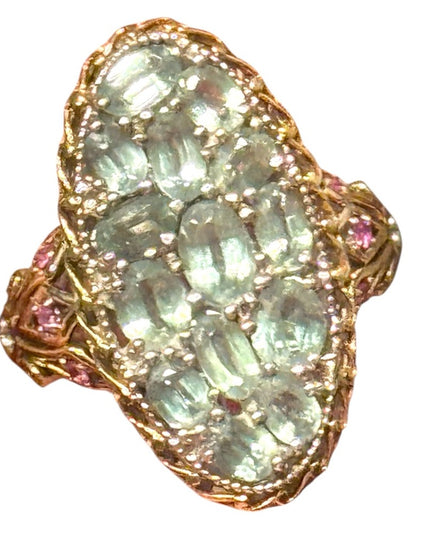 Gems En Vogue  Michael Valitutti 4.21 CTW Kyanite 24k Gold Sterling Silver