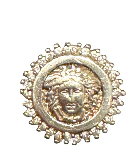 Vintage Stunning 925 Sterling Silver Medusa Ring with Crystal Accents