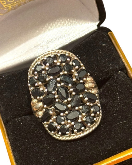 Elegant Sapphire Sterling Silver 925 Stone Ring