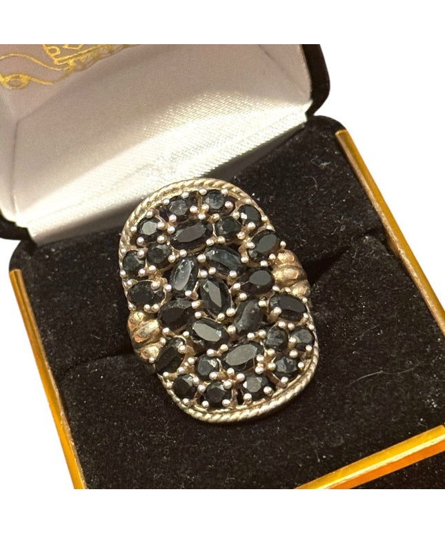 Elegant Sapphire Sterling Silver 925 Stone Ring