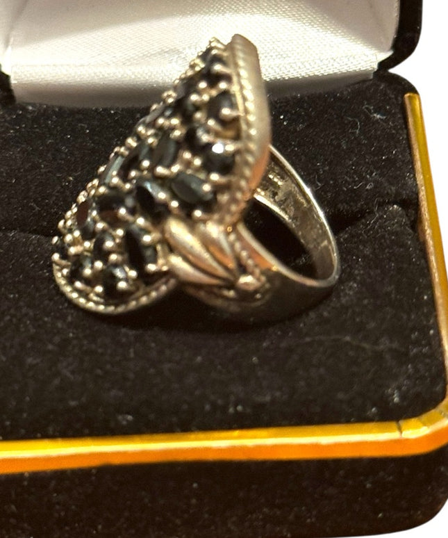 Elegant Sapphire Sterling Silver 925 Stone Ring