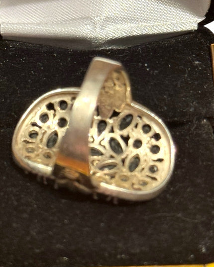 Elegant Sapphire Sterling Silver 925 Stone Ring