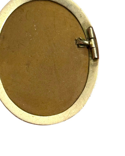 Antique Hand Carved LAVA Sterling Silver 925 Cameo Pendant