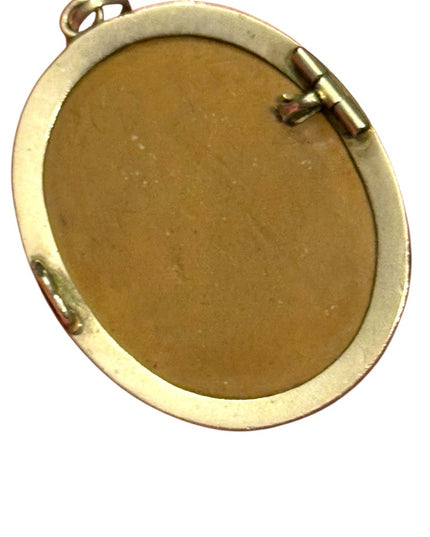 Antique Hand Carved LAVA Sterling Silver 925 Cameo Pendant