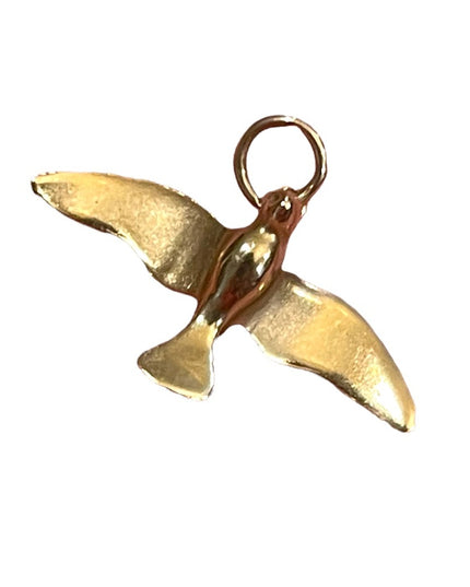 Vintage 10k gold Dove religious christian symbol necklace pendant