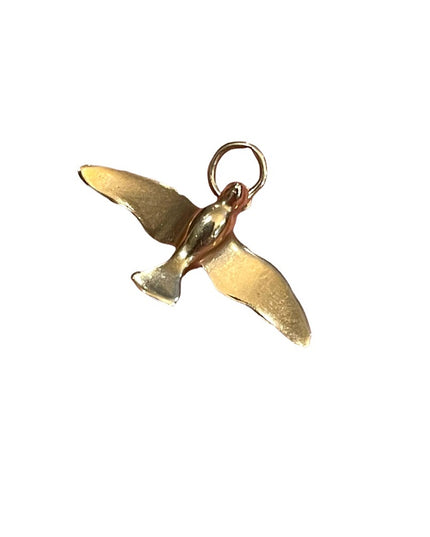 Vintage 10k gold Dove religious christian symbol necklace pendant