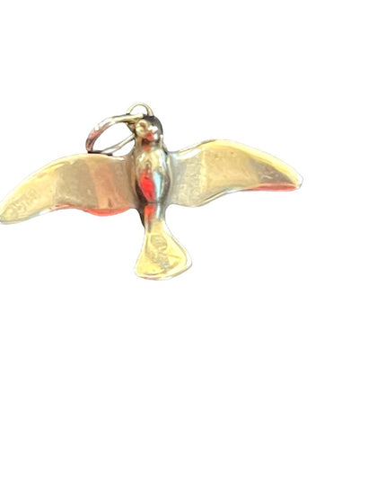 Vintage 10k gold Dove religious christian symbol necklace pendant