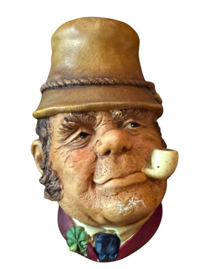 Vintage Sculptured Character Wall Plaque Head