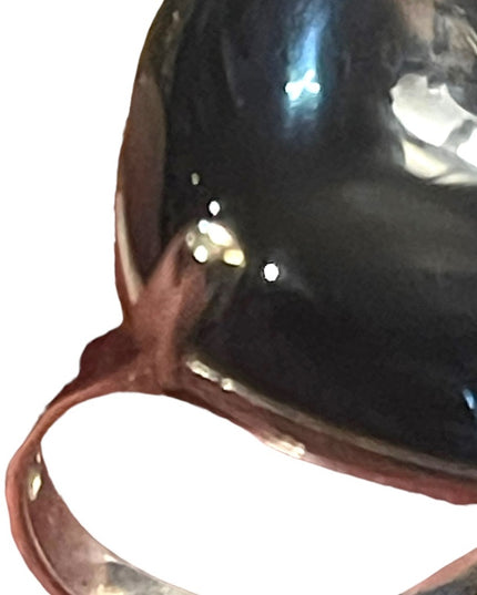 Vintage sterling silver 925 Chunky black onyx ring