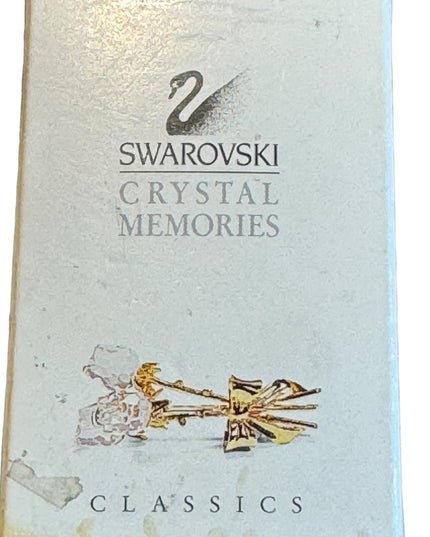 Vintage Swarovski Authentic (Swan) Crystal memories rose bouquet brooch gold plt
