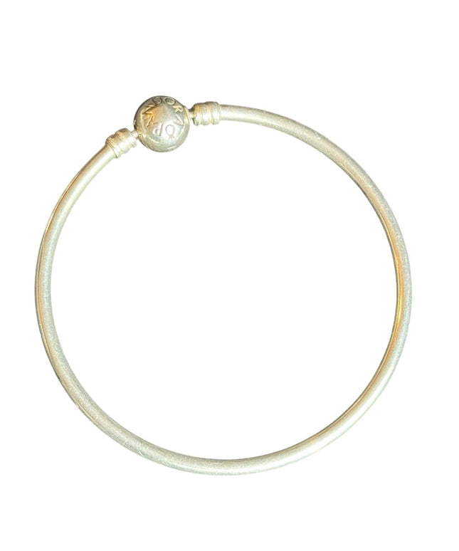 Pandora Sterling Silver 925 Classic Silver Bangle Bracelet AUTHENTIC