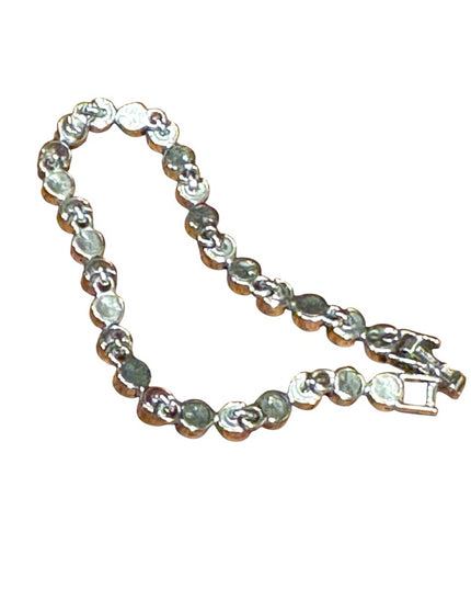 Elegant Silver Rhodium Plated Swarovski  Authentic Crystal Bracelet