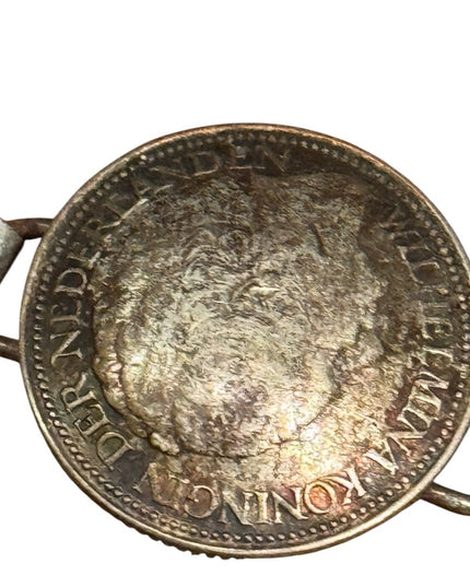 Vintage Dutch silver coin bracelet, 1940s