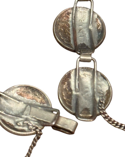 Vintage Dutch silver coin bracelet, 1940s