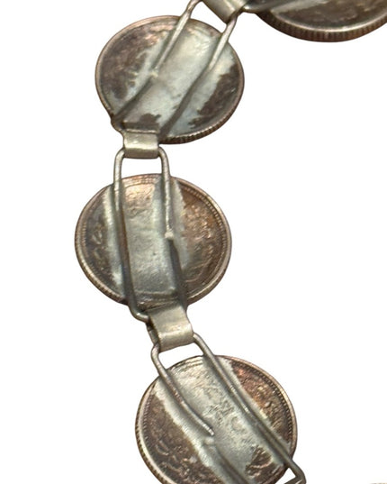 Vintage Dutch silver coin bracelet, 1940s