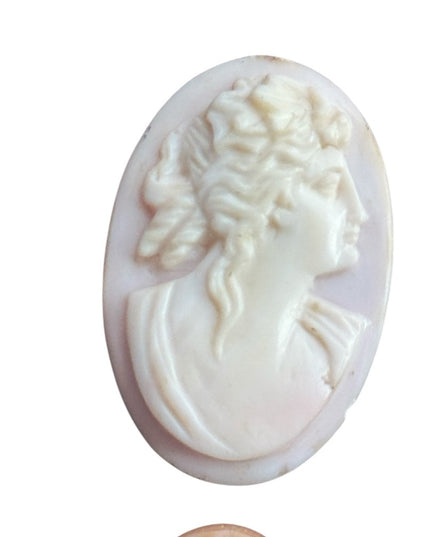 Elegant Vintage Hand Carved Shell Unswt Cameo LOT X4