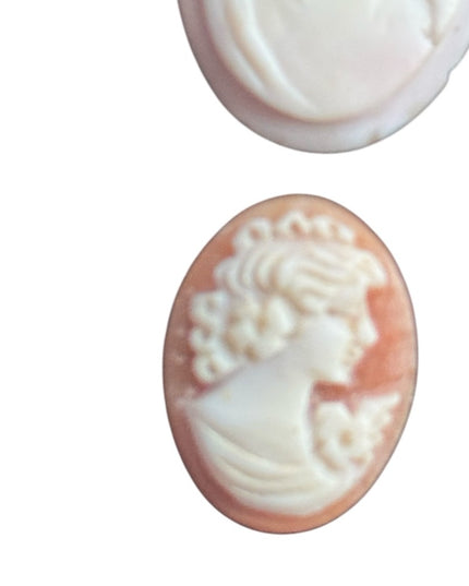 Elegant Vintage Hand Carved Shell Unswt Cameo LOT X4