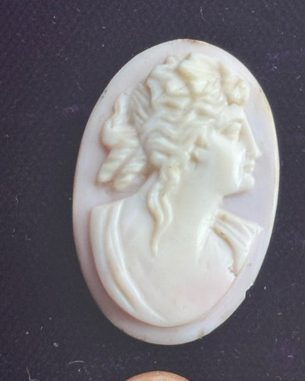 Elegant Vintage Hand Carved Shell Unswt Cameo LOT X4