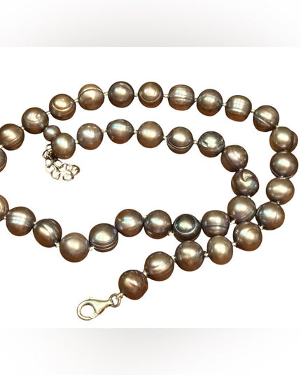 Elegant Sterling Silver 925 Stunning Tahrsian Pearl Necklace Stunning Necklace