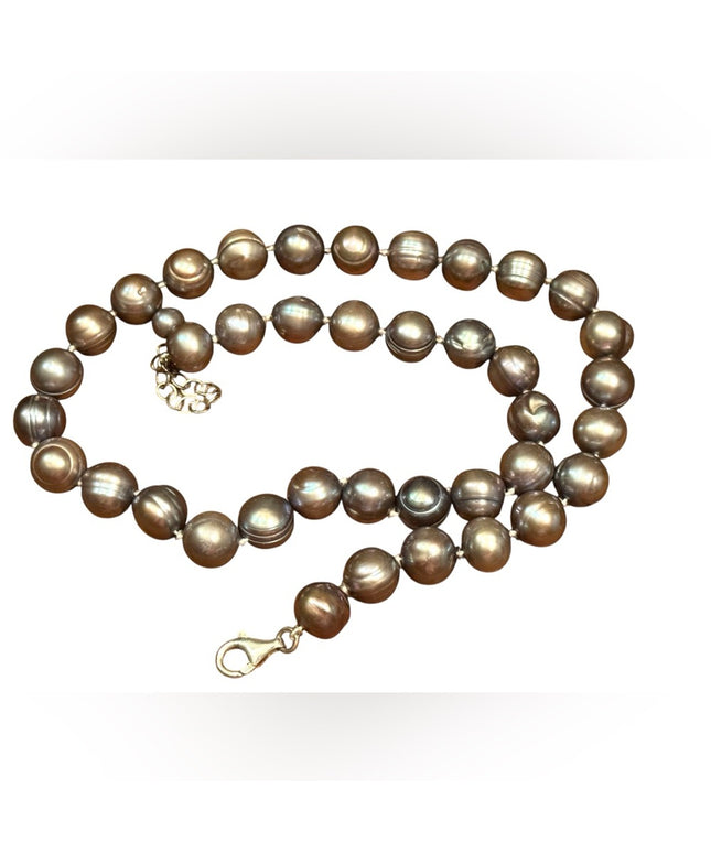 Elegant Sterling Silver 925 Stunning Tahrsian Pearl Necklace Stunning Necklace