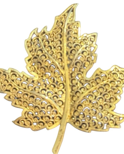 Elegant Vintage Birks Gold Wash Sterling Silver 925 Maple Leaf Brooch Birks Box