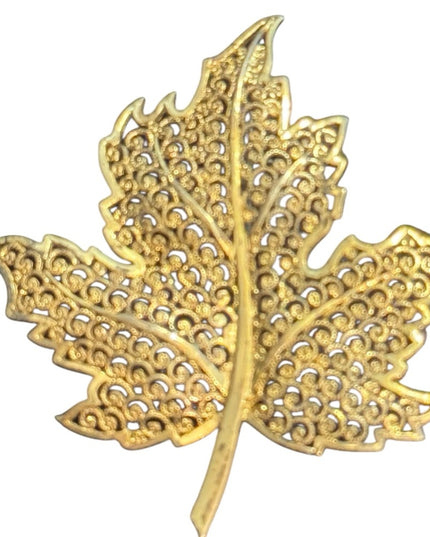 Elegant Vintage Birks Gold Wash Sterling Silver 925 Maple Leaf Brooch Birks Box