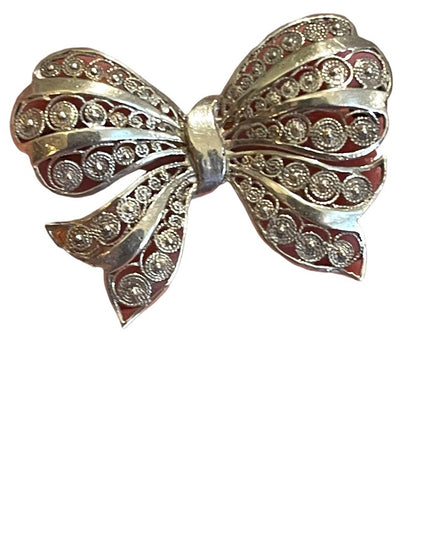 Vintage 1950s Birks Sterling silver 925 wire work filigree butterfly