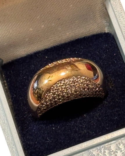 Elegant Samuel Benham 18k GP Rose Gold CZ Rhinestone Women's Ring