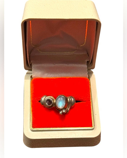 Elegant Sterling  Silver 925 Moonstone GemStone Ring  Vintage