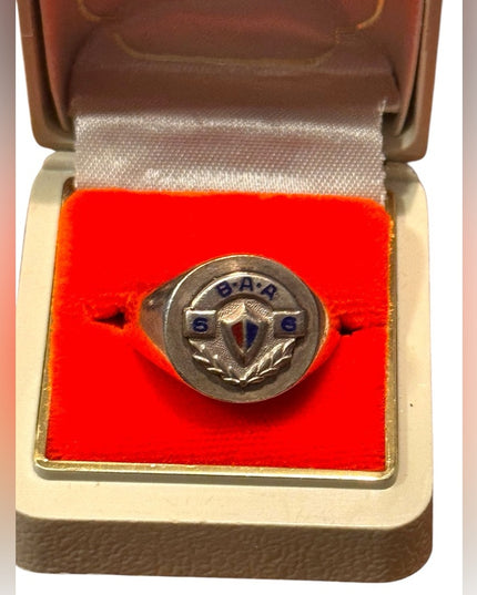Sterling Silver 925  Military B.A.A. Vintage 1966 Men's Ring