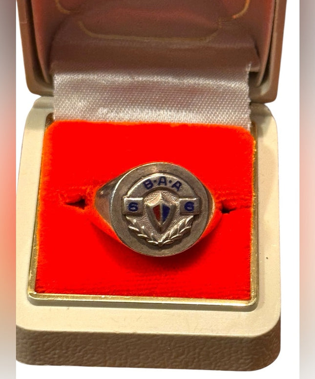 Sterling Silver 925  Military B.A.A. Vintage 1966 Men's Ring