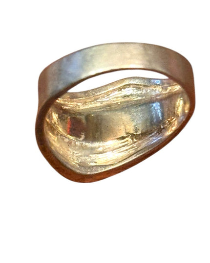 Elegant Sterling Silver 925 Wave Modernist Ring