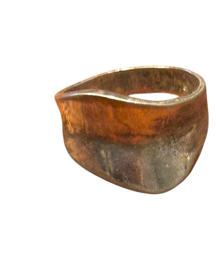 Elegant Sterling Silver 925 Wave Modernist Ring