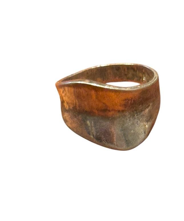 Elegant Sterling Silver 925 Wave Modernist Ring