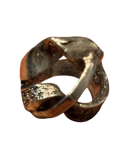 Vintage Sterling Silver 925 Handmade Modernist Knot Ring