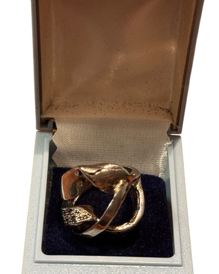 Vintage Sterling Silver 925 Handmade Modernist Knot Ring