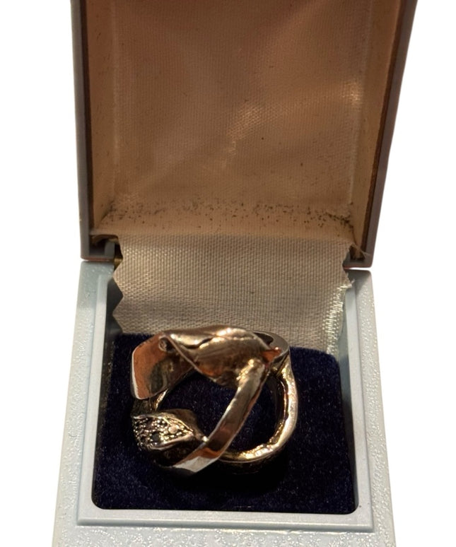 Vintage Sterling Silver 925 Handmade Modernist Knot Ring