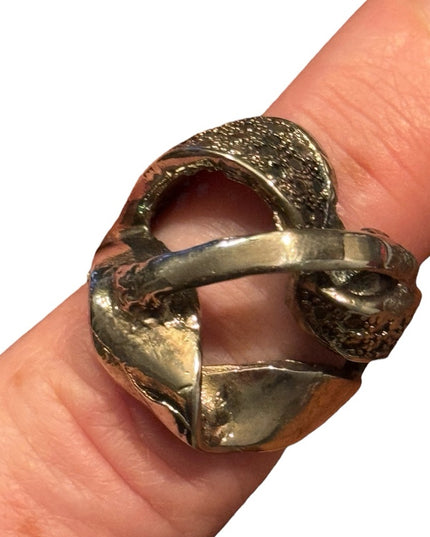 Vintage Sterling Silver 925 Handmade Modernist Knot Ring